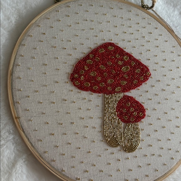Mushroom embroidered hoop ￼ - Picture 2 of 7